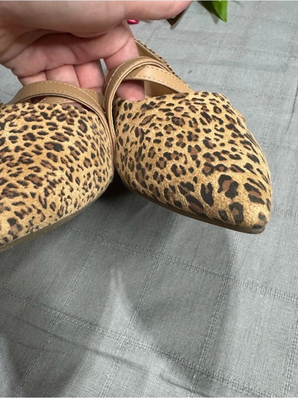 Journee Collection Leopard Print Double Strap Mary Jane Flats Size 9 - Picture 11 of 12
